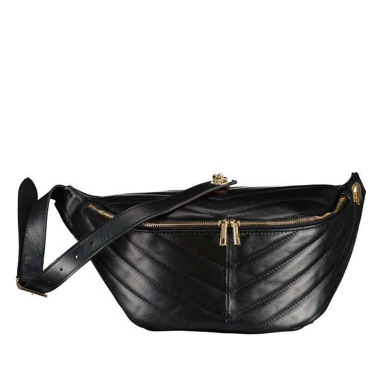 Gürteltasche Schwarz Goldfittings, Farbe: schwarz, Marke: Hausfelder Manufaktur, EAN: 4065646019812, Abmessungen in cm: 39x18x12.5, Bild 1 von 6