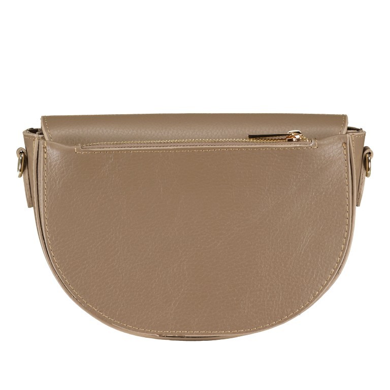Satteltasche mit zwei Schulterriemen Taupe, Farbe: taupe/khaki, Marke: Hausfelder Manufaktur, EAN: 4065646019843, Abmessungen in cm: 24x16x8, Bild 3 von 6
