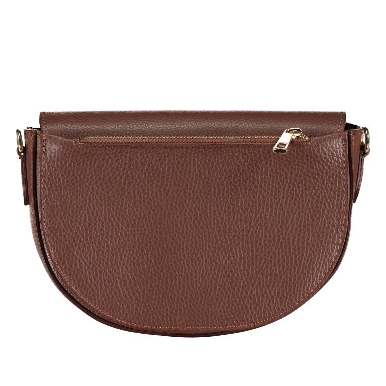 Satteltasche mit zwei Schulterriemen Cioccolata, Farbe: braun, Marke: Hausfelder Manufaktur, EAN: 4065646019850, Abmessungen in cm: 24x16x8, Bild 3 von 6