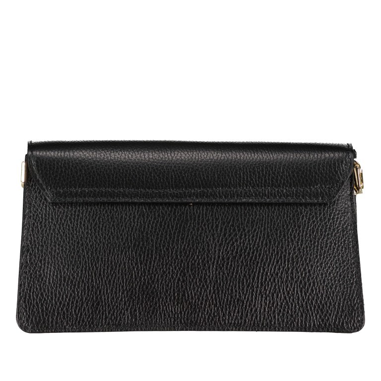Umhängetasche viergeteilt Schwarz, Farbe: schwarz, Marke: Hausfelder Manufaktur, EAN: 4065646019867, Abmessungen in cm: 26x14x8.5, Bild 3 von 8