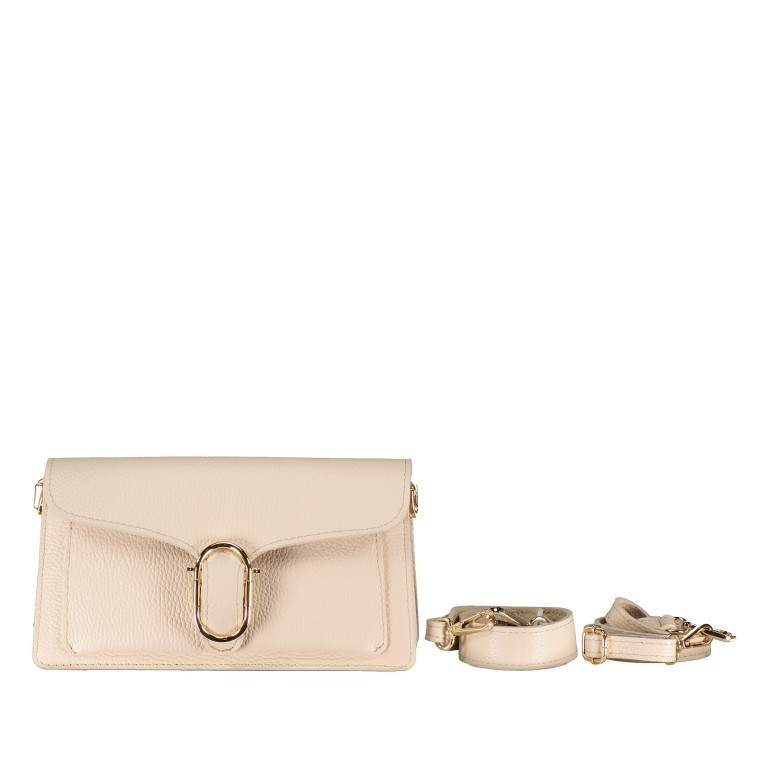 Umhängetasche viergeteilt Beige, Farbe: beige, Marke: Hausfelder Manufaktur, EAN: 4065646019874, Abmessungen in cm: 26x14x8.5, Bild 1 von 8
