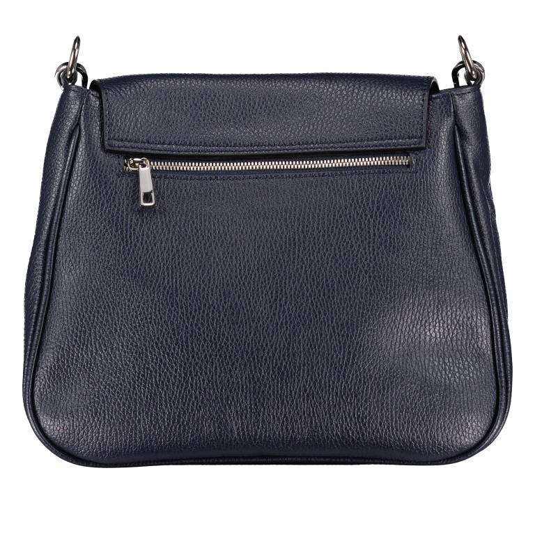 Satteltasche mit zwei Schulterriemen Dunkelblau, Farbe: blau/petrol, Marke: Hausfelder Manufaktur, EAN: 4065646019898, Abmessungen in cm: 29x26x11, Bild 3 von 7