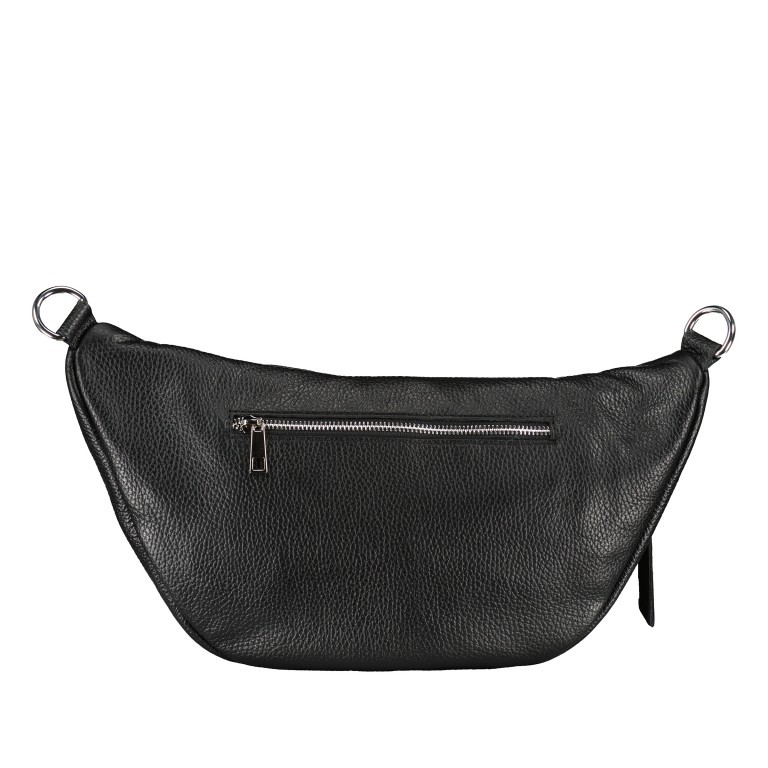 Gürteltasche Silberbeschlag Schwarz, Farbe: schwarz, Marke: Hausfelder Manufaktur, EAN: 4065646019959, Abmessungen in cm: 39x18x12.5, Bild 3 von 6