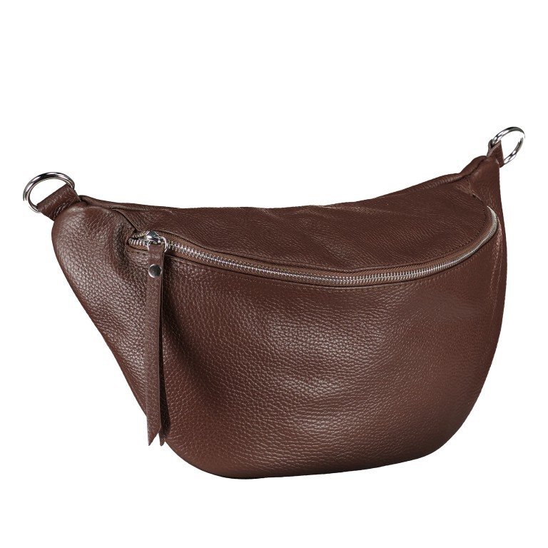 Gürteltasche Silberbeschlag Cioccolata, Farbe: braun, Marke: Hausfelder Manufaktur, EAN: 4065646019997, Abmessungen in cm: 39x18x12.5, Bild 2 von 6