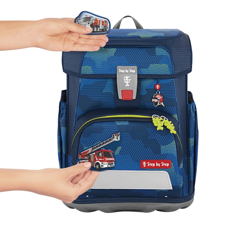Schulranzen Cloud Set 5-teilig Fire Engine Brandon, Farbe: blau/petrol, Marke: Step by Step, EAN: 4047443504005, Abmessungen in cm: 28x37.5x20, Bild 3 von 14