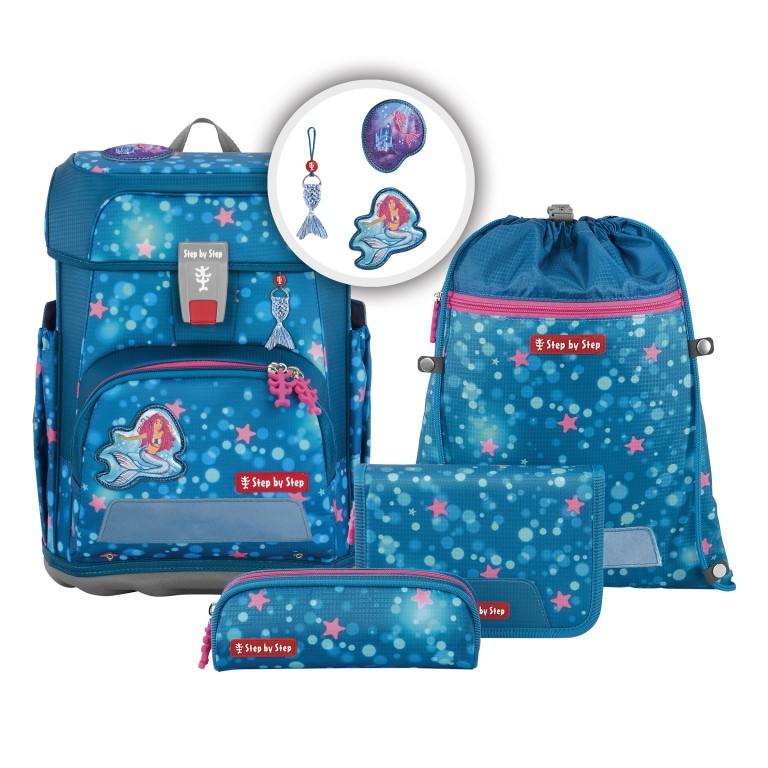Schulranzen Cloud Set 5-teilig Mermaid Lola, Farbe: grün/oliv, Marke: Step by Step, EAN: 4047443503992, Abmessungen in cm: 28x37.5x20, Bild 1 von 14