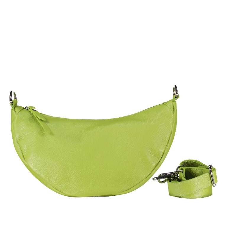 Beuteltasche Moonbag S Silberfittings Kiwi, Farbe: grün/oliv, Marke: Hausfelder Manufaktur, EAN: 4065646020313, Abmessungen in cm: 30x18.5x10, Bild 1 von 6