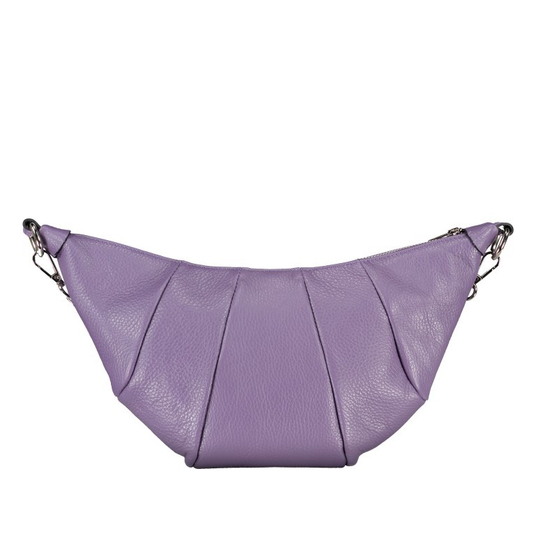 Beuteltasche mit drei Riemen Viola, Farbe: flieder/lila, Marke: Hausfelder Manufaktur, EAN: 4065646020436, Abmessungen in cm: 35x18.5x3, Bild 3 von 7