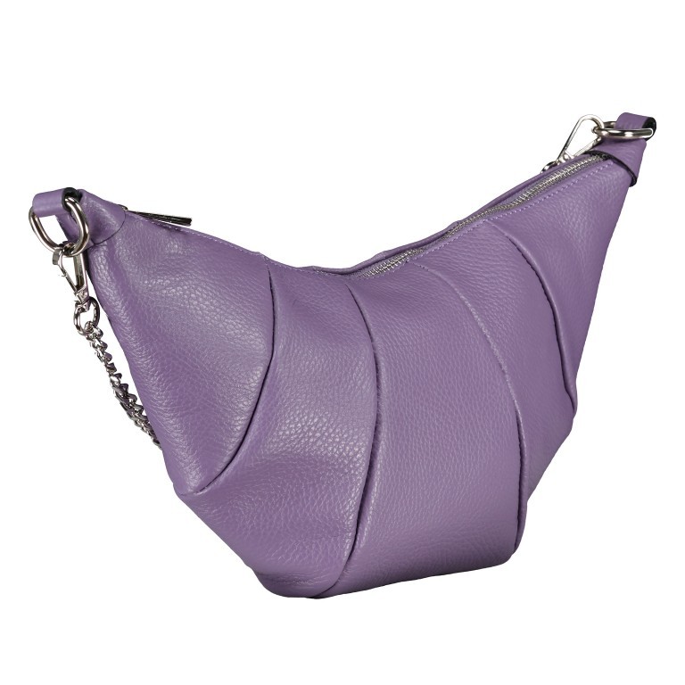 Beuteltasche mit drei Riemen Viola, Farbe: flieder/lila, Marke: Hausfelder Manufaktur, EAN: 4065646020436, Abmessungen in cm: 35x18.5x3, Bild 2 von 7