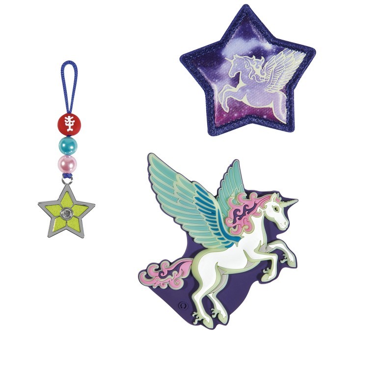 Sticker / Anhänger für Schulranzen Magic Mags Pegasus Night Nuala, Farbe: flieder/lila, Marke: Step by Step, EAN: 4047443485847, Bild 1 von 4