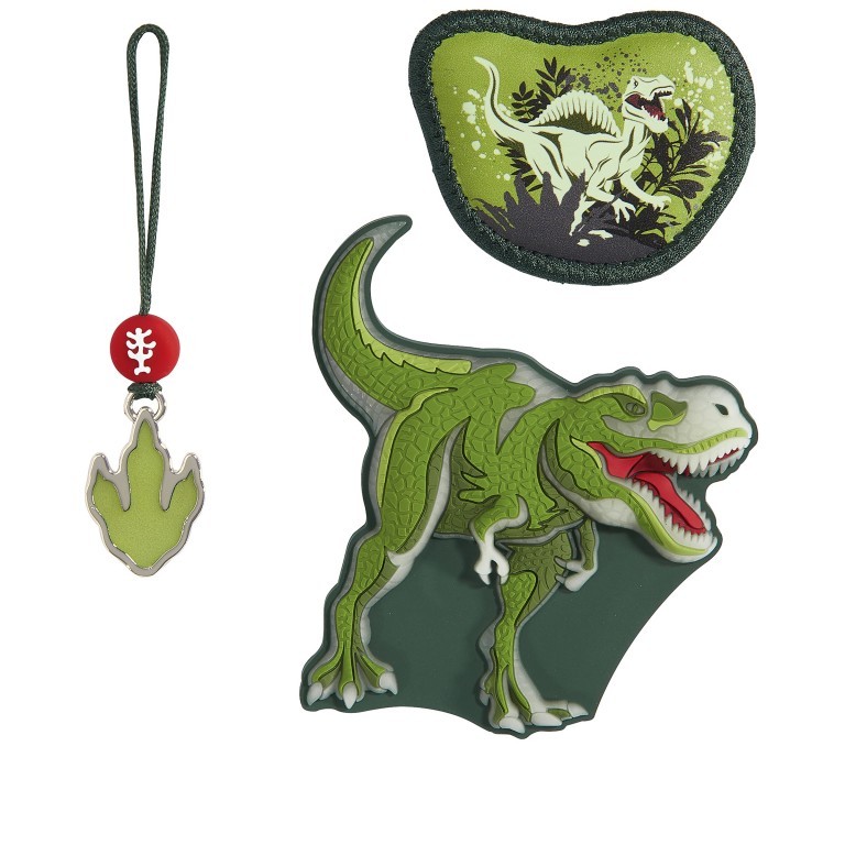 Sticker / Anhänger für Schulranzen Magic Mags Dino Night Tyro, Farbe: grün/oliv, Marke: Step by Step, EAN: 4047443461490, Bild 1 von 4