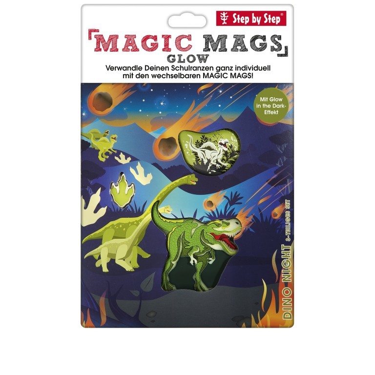 Sticker / Anhänger für Schulranzen Magic Mags Dino Night Tyro, Farbe: grün/oliv, Marke: Step by Step, EAN: 4047443461490, Bild 3 von 4