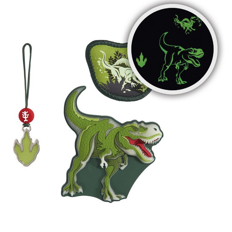 Sticker / Anhänger für Schulranzen Magic Mags Dino Night Tyro, Farbe: grün/oliv, Marke: Step by Step, EAN: 4047443461490, Bild 2 von 4