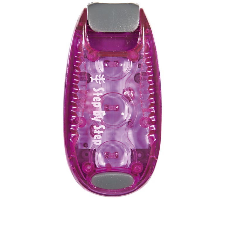 LED-Sicherheitsklemmleuchte mit drei Leucht-Modi Pink, Farbe: rosa/pink, Marke: Step by Step, EAN: 4047443504661, Abmessungen in cm: 6.8x3x1.5, Bild 1 von 3