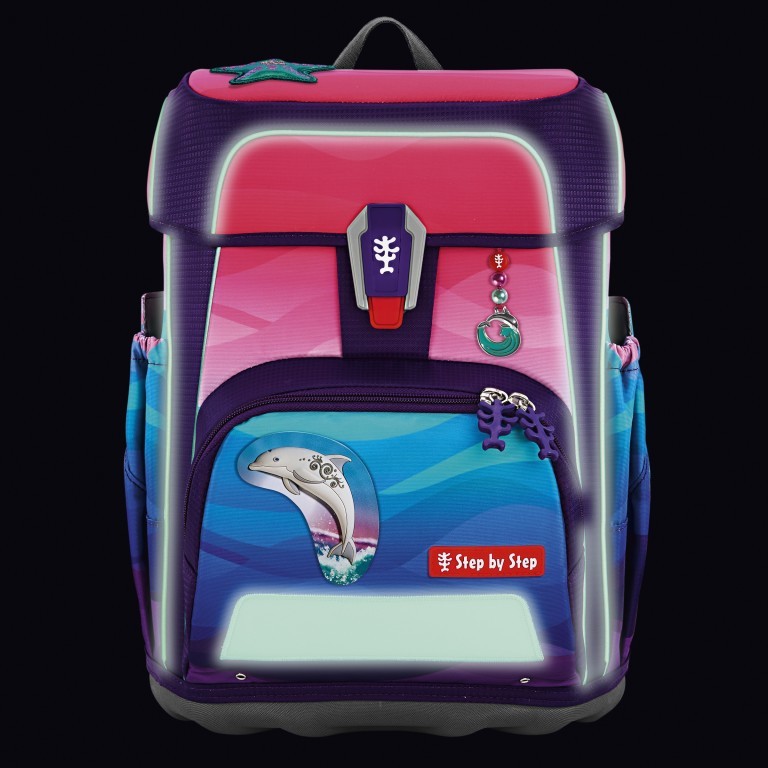 Schulranzen Cloud Ocean Limited Edition Set 5-teilig Dolphin Lana, Farbe: rot/weinrot, Marke: Step by Step, EAN: 4047443504166, Abmessungen in cm: 28x37.5x20, Bild 14 von 14
