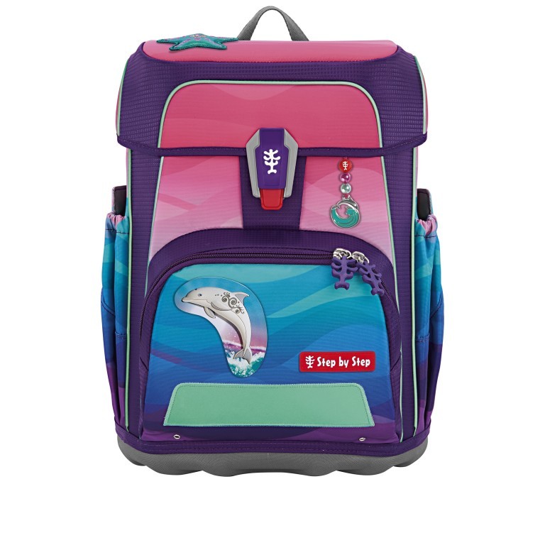 Schulranzen Cloud Ocean Limited Edition Set 5-teilig Dolphin Lana, Farbe: rot/weinrot, Marke: Step by Step, EAN: 4047443504166, Abmessungen in cm: 28x37.5x20, Bild 2 von 14