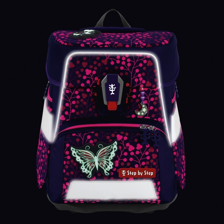 Schulranzen Space Shine Special Edition Set 5-teilig Butterfly Night Ina, Farbe: rosa/pink, Marke: Step by Step, EAN: 4047443504098, Abmessungen in cm: 38x37x20, Bild 15 von 15