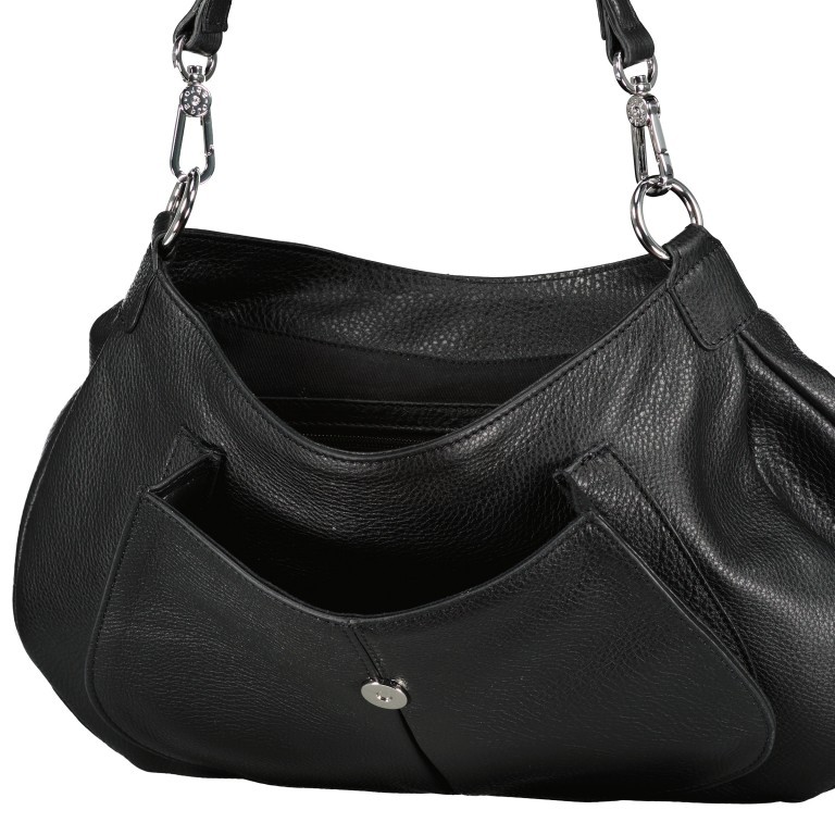 Beuteltasche Dalia Evelyn Black Nickel, Farbe: schwarz, Marke: Abro, EAN: 4067278255057, Abmessungen in cm: 38x22x13, Bild 8 von 8