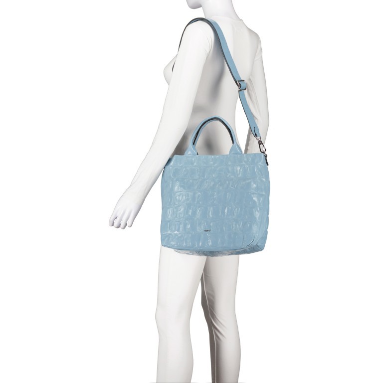 Handtasche Kroko Primitivo Kaia Medium Light Blue Fairy, Farbe: blau/petrol, Marke: Abro, EAN: 4067278248790, Abmessungen in cm: 27.5x27x16, Bild 5 von 7