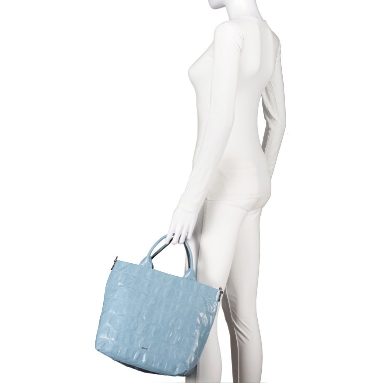 Handtasche Kroko Primitivo Kaia Medium Light Blue Fairy, Farbe: blau/petrol, Marke: Abro, EAN: 4067278248790, Abmessungen in cm: 27.5x27x16, Bild 4 von 7