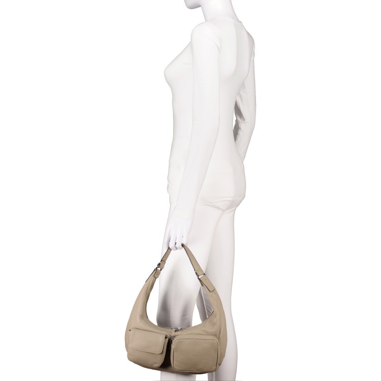 Beuteltasche Dalia Cargo Siena, Farbe: taupe/khaki, Marke: Abro, EAN: 4067278256122, Abmessungen in cm: 30x30x9, Bild 4 von 6