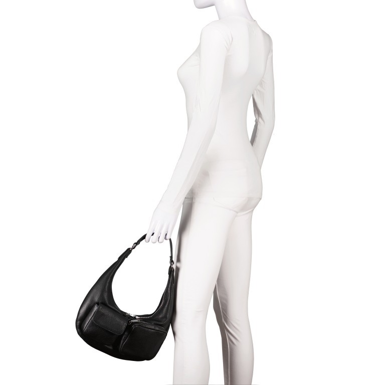 Beuteltasche Dalia Cargo Black Nickel, Farbe: schwarz, Marke: Abro, EAN: 4067278256047, Abmessungen in cm: 30x30x9, Bild 4 von 6