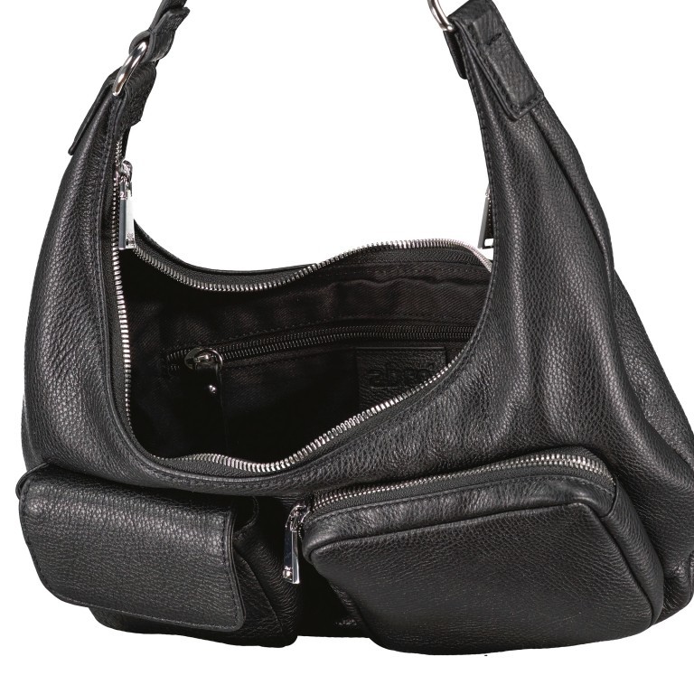 Beuteltasche Dalia Cargo Black Nickel, Farbe: schwarz, Marke: Abro, EAN: 4067278256047, Abmessungen in cm: 30x30x9, Bild 6 von 6