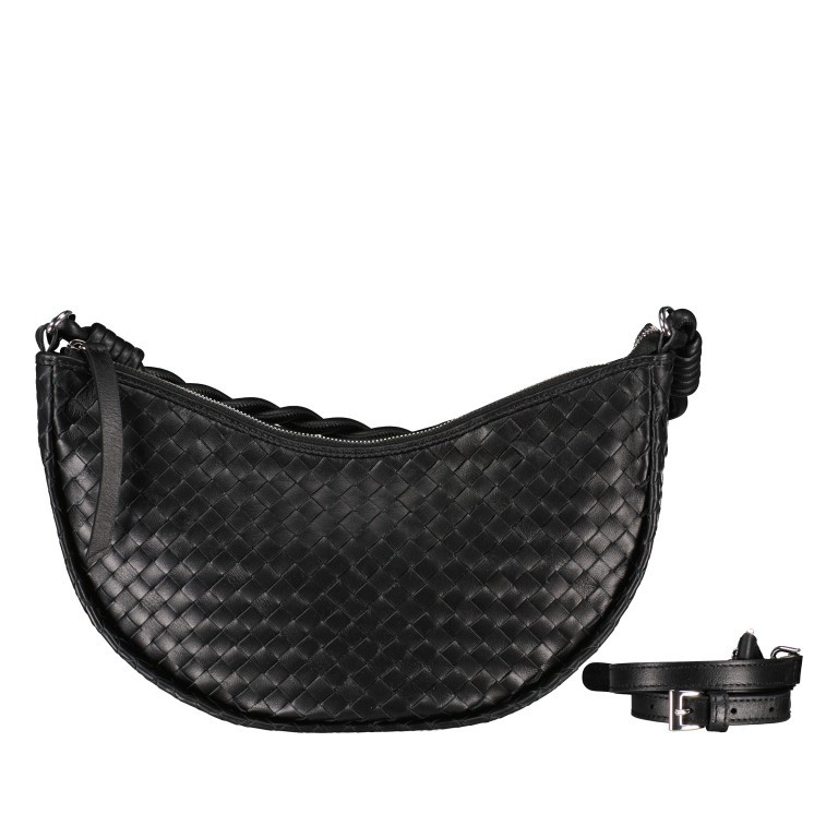 Beuteltasche Piuma Moon Black Nickel, Farbe: schwarz, Marke: Abro, EAN: 4067278399034, Abmessungen in cm: 33x20x7, Bild 1 von 8