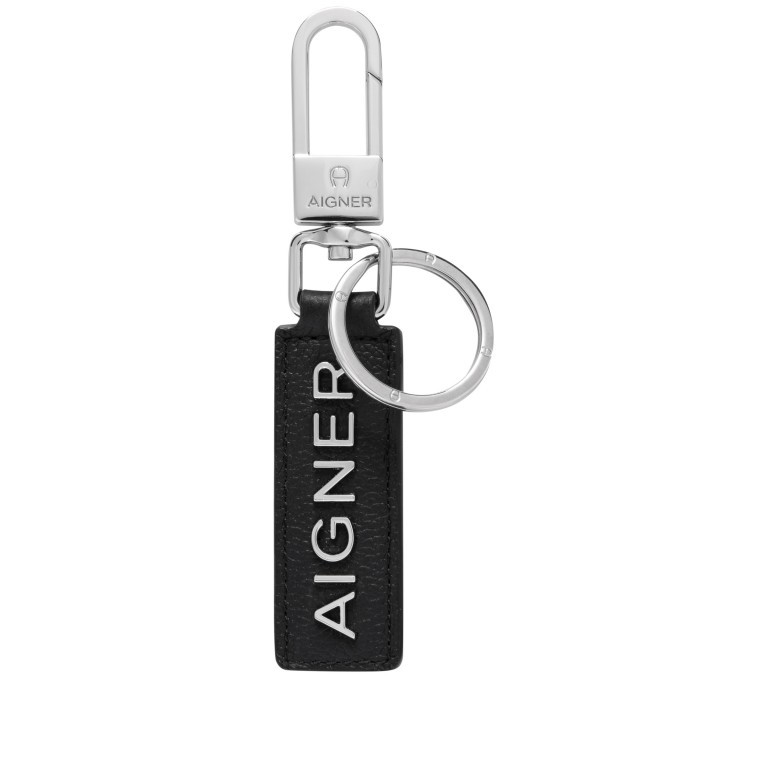 Schlüsselanhänger Logo 181032 Silver Coloured, Farbe: schwarz, Marke: AIGNER, EAN: 4055539553196, Abmessungen in cm: 3.5x10x0.5, Bild 1 von 1