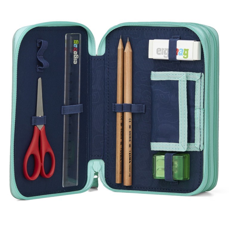 Stifteetui Maxi Mäppchen Glow Set 40-teilig ZauBärwelt, Farbe: grün/oliv, Marke: Ergobag, EAN: 4057081200252, Abmessungen in cm: 20.5x13.5x6.5, Bild 3 von 5