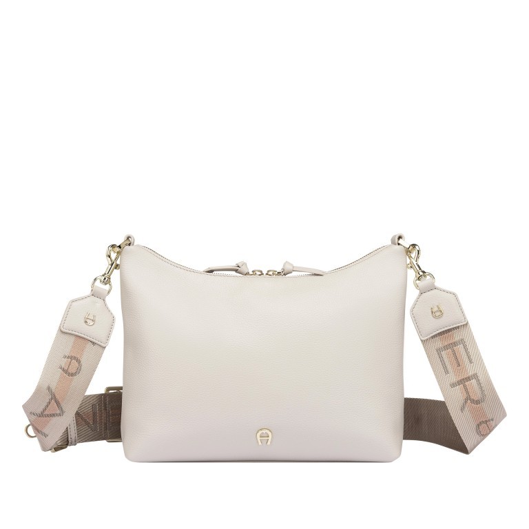 Beuteltasche Zita S Pearl White, Farbe: beige, Marke: AIGNER, EAN: 4055539544415, Abmessungen in cm: 30x22x9, Bild 1 von 5