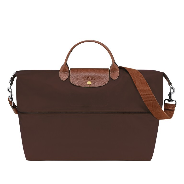 Reisetasche Le Pliage erweiterbar Ebony, Farbe: braun, Marke: Longchamp, EAN: 3597922443932, Abmessungen in cm: 62x25x22.5, Bild 6 von 7
