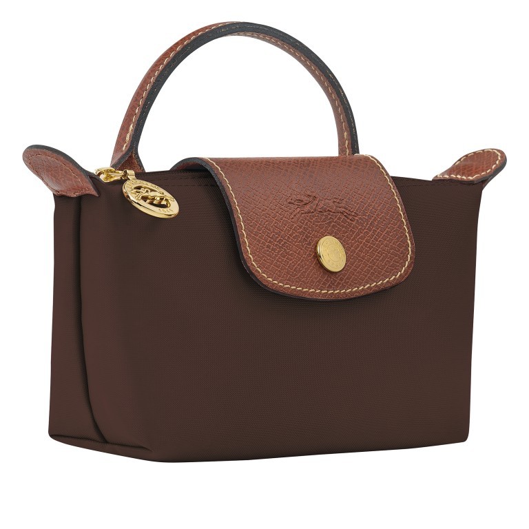 Kosmetiktasche Le Pliage Pochette Ebony, Farbe: braun, Marke: Longchamp, EAN: 3597922436880, Abmessungen in cm: 17x10x5.5, Bild 2 von 5