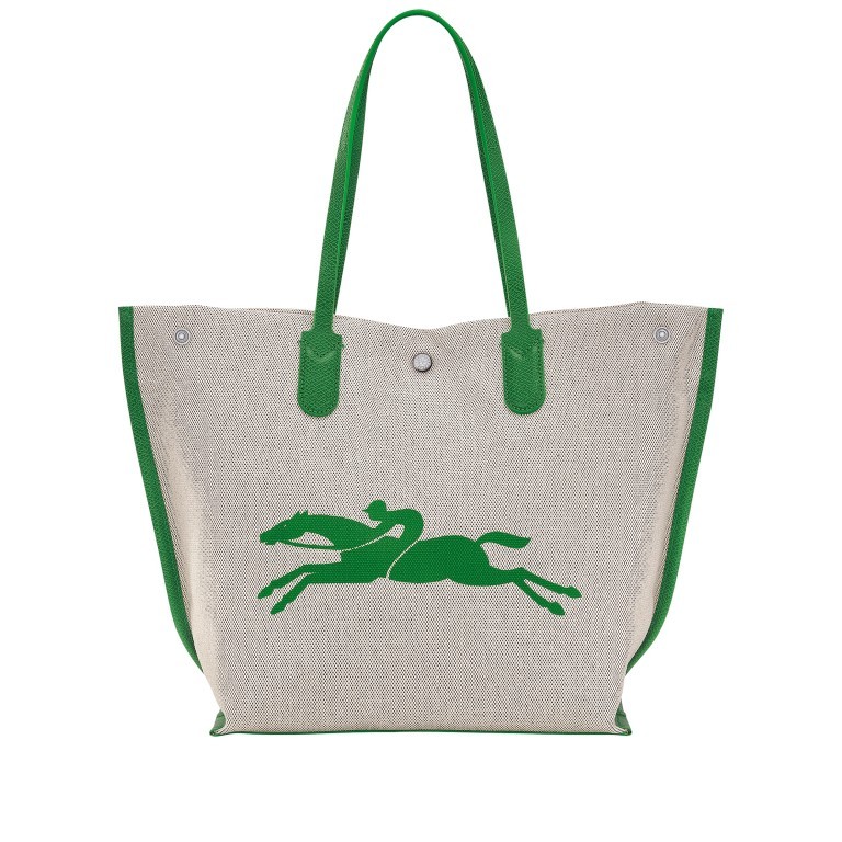 Handtasche Roseau Canvas Essential Toile Green, Farbe: grün/oliv, Marke: Longchamp, EAN: 3597922487424, Abmessungen in cm: 32x32x17, Bild 3 von 5