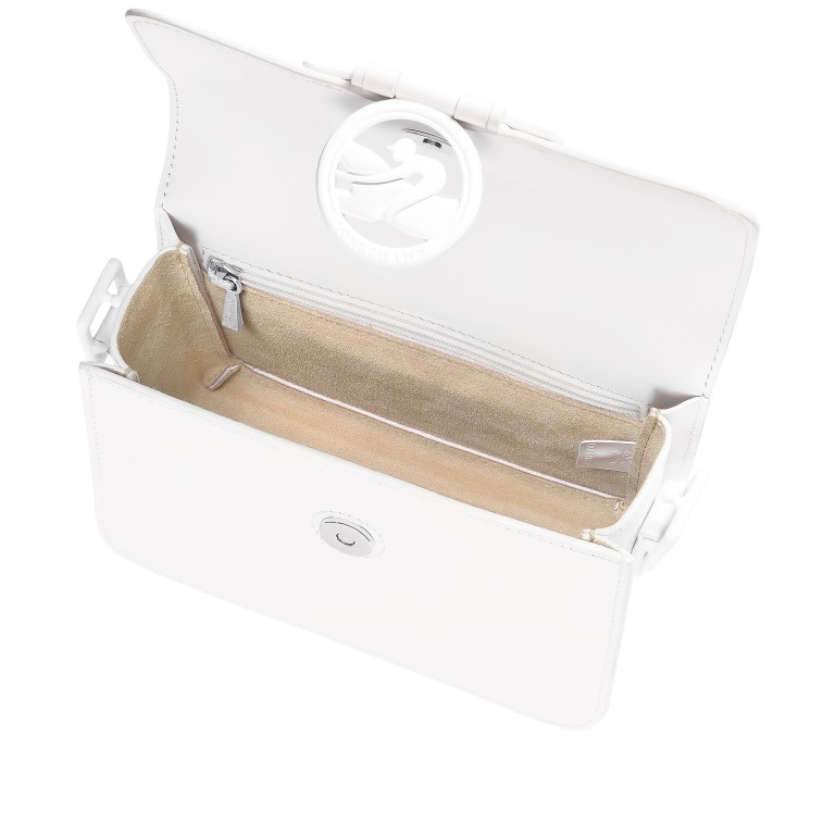 Umhängetasche Box Trot S Colors White, Farbe: weiß, Marke: Longchamp, EAN: 3597922444007, Abmessungen in cm: 18x14x8.5, Bild 5 von 5