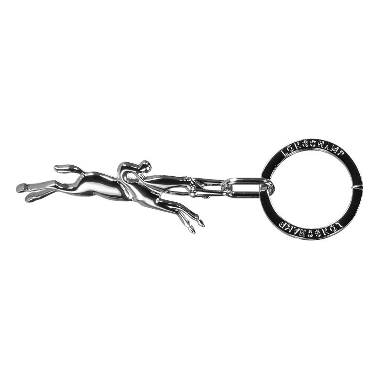 Schlüsselanhänger Cavalier Silver, Farbe: metallic, Marke: Longchamp, EAN: 3597921744740, Abmessungen in cm: 13.5x2x0.5, Bild 1 von 1
