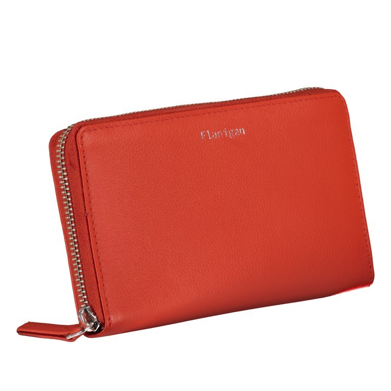 Geldbörse Luise 453 mit RFID-Schutz Orange, Farbe: orange, Marke: Flanigan, EAN: 4066727003171, Abmessungen in cm: 18.5x10.5x2.5, Bild 2 von 4