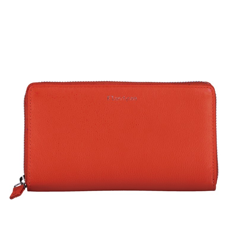 Geldbörse Luise 453 mit RFID-Schutz Orange, Farbe: orange, Marke: Flanigan, EAN: 4066727003171, Abmessungen in cm: 18.5x10.5x2.5, Bild 1 von 4
