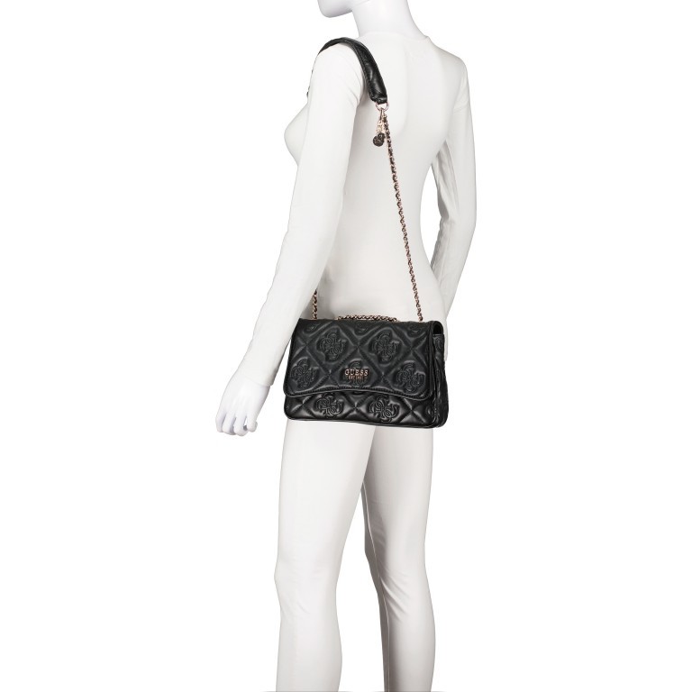 Umhängetasche Marieke Big Logo Black, Farbe: schwarz, Marke: Guess, EAN: 0190231817772, Abmessungen in cm: 28x17.5x5, Bild 5 von 7