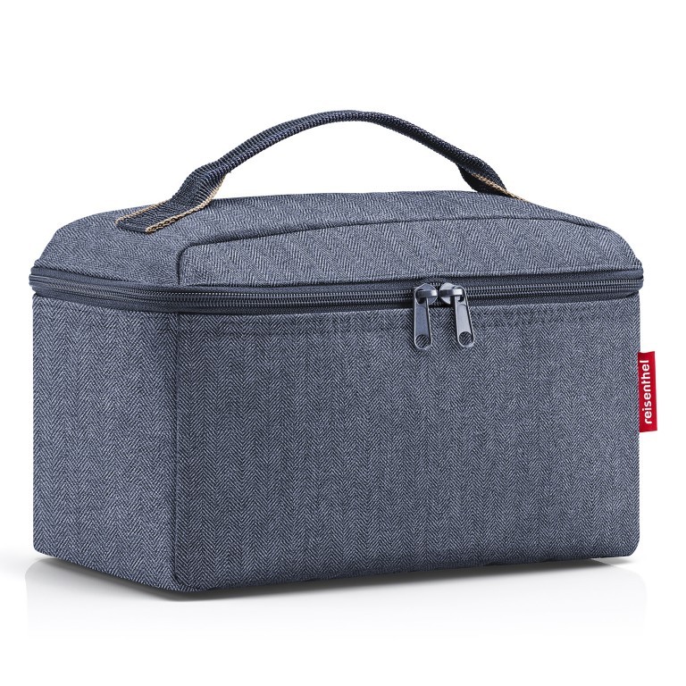 Kosmetikkoffer Beautycase Herringbone Dark Blue, Farbe: blau/petrol, Marke: Reisenthel, EAN: 4012013736599, Abmessungen in cm: 27x18x17, Bild 2 von 3