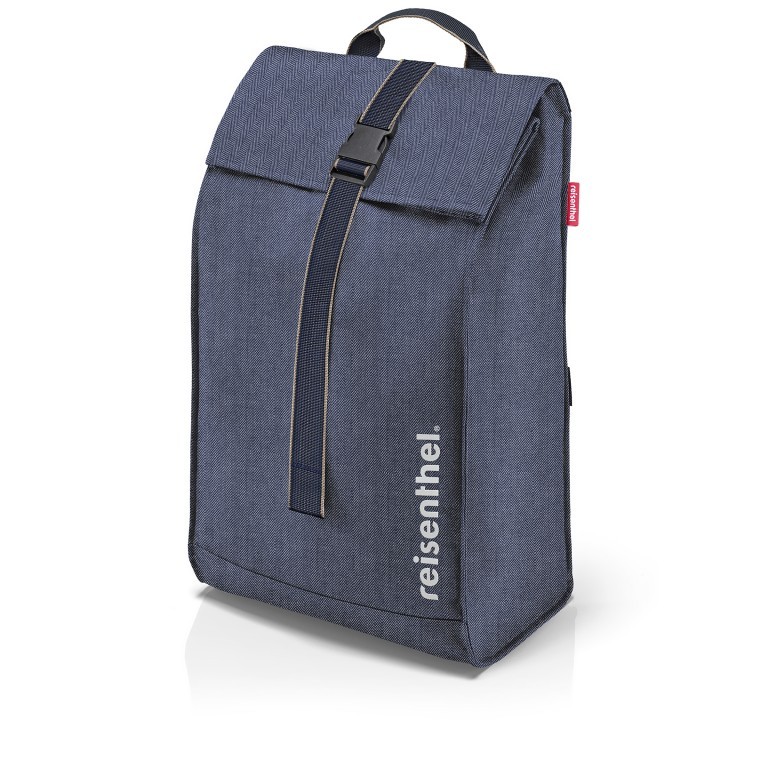 Einkaufsroller Citycruiser Set aus Rack und Rolltop-Tasche Herringbone Dark Blue, Farbe: blau/petrol, Marke: Reisenthel, EAN: 4012013737756, Abmessungen in cm: 47.5x105.5x39, Bild 3 von 4