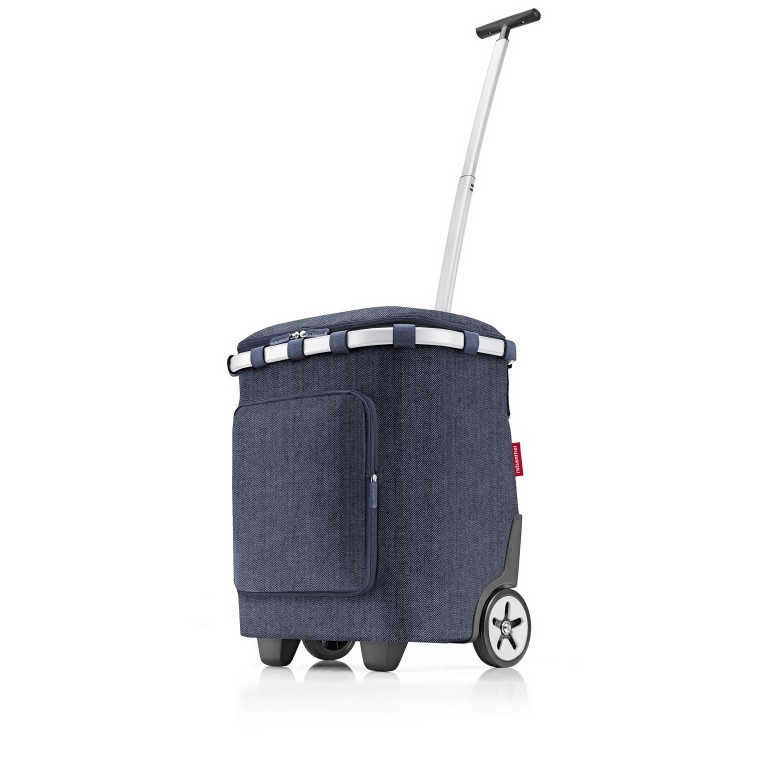 Einkaufsroller Carrycruiser Plus mit ausfaltbarem Thermofach Herringbone Dark Blue, Farbe: blau/petrol, Marke: Reisenthel, EAN: 4012013737640, Abmessungen in cm: 42x52.5x32, Bild 1 von 3