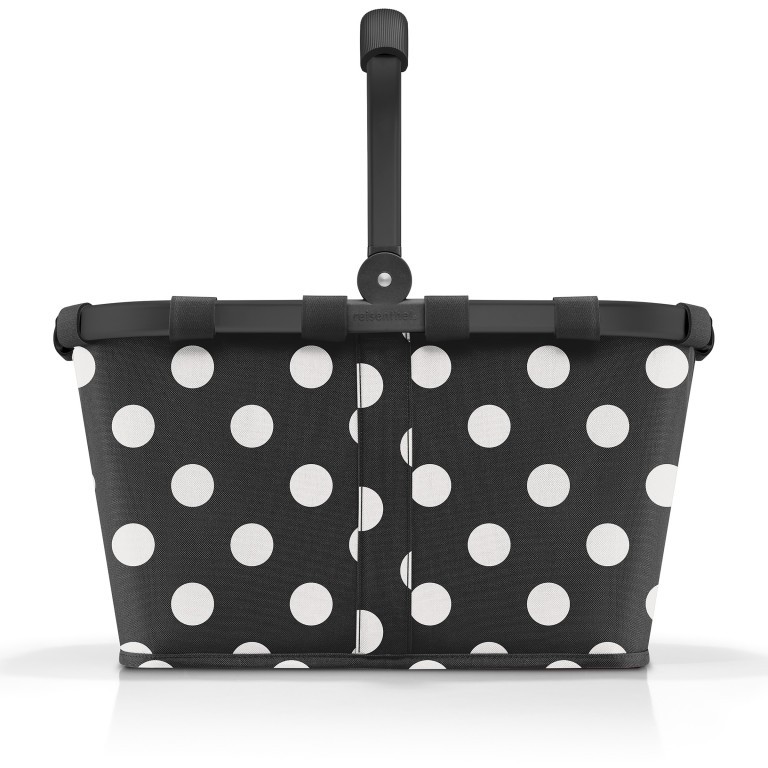 Einkaufskorb Carrybag Dots White, Farbe: schwarz, Marke: Reisenthel, EAN: 4012013735578, Abmessungen in cm: 48x29x28, Bild 2 von 5