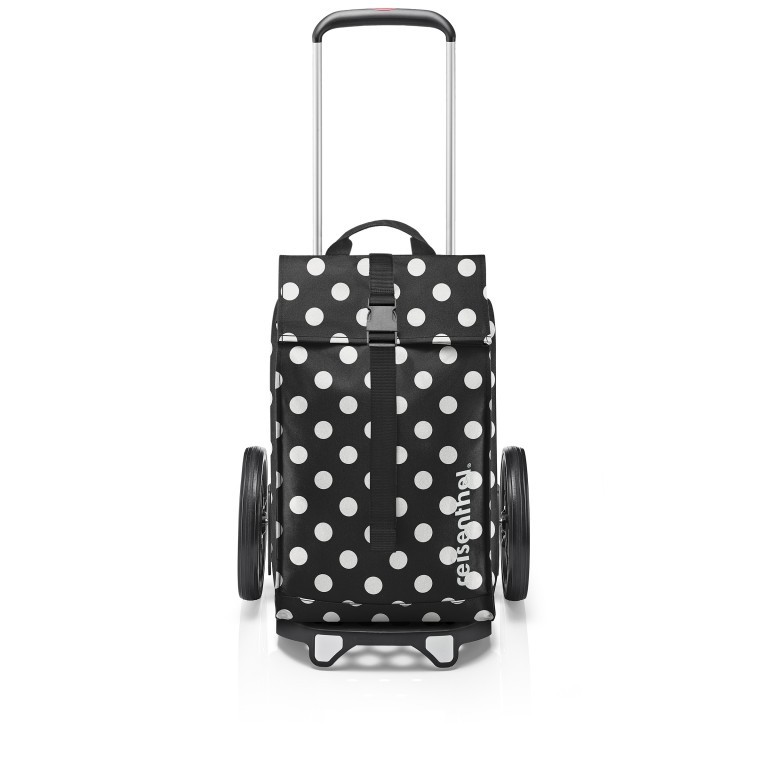 Einkaufsroller Citycruiser Set aus Rack und Rolltop-Tasche Dots White, Farbe: schwarz, Marke: Reisenthel, EAN: 4012013737794, Abmessungen in cm: 47.5x105.5x39, Bild 1 von 4