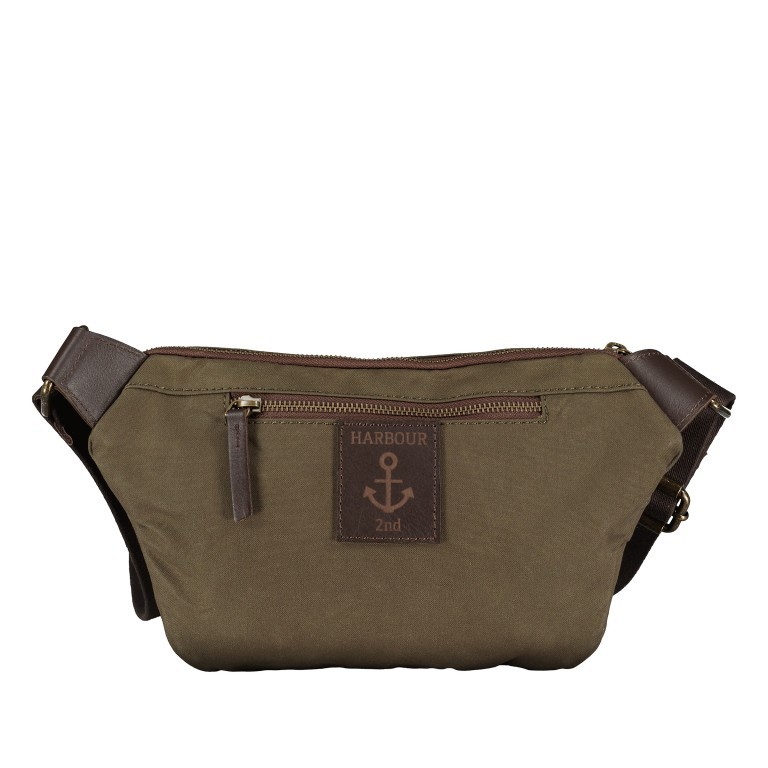 Umhängetasche City Canvas Jody CC-12560 Olive Brown, Farbe: grün/oliv, Marke: Harbour 2nd, EAN: 4046478071261, Abmessungen in cm: 32x18x1.5, Bild 3 von 6