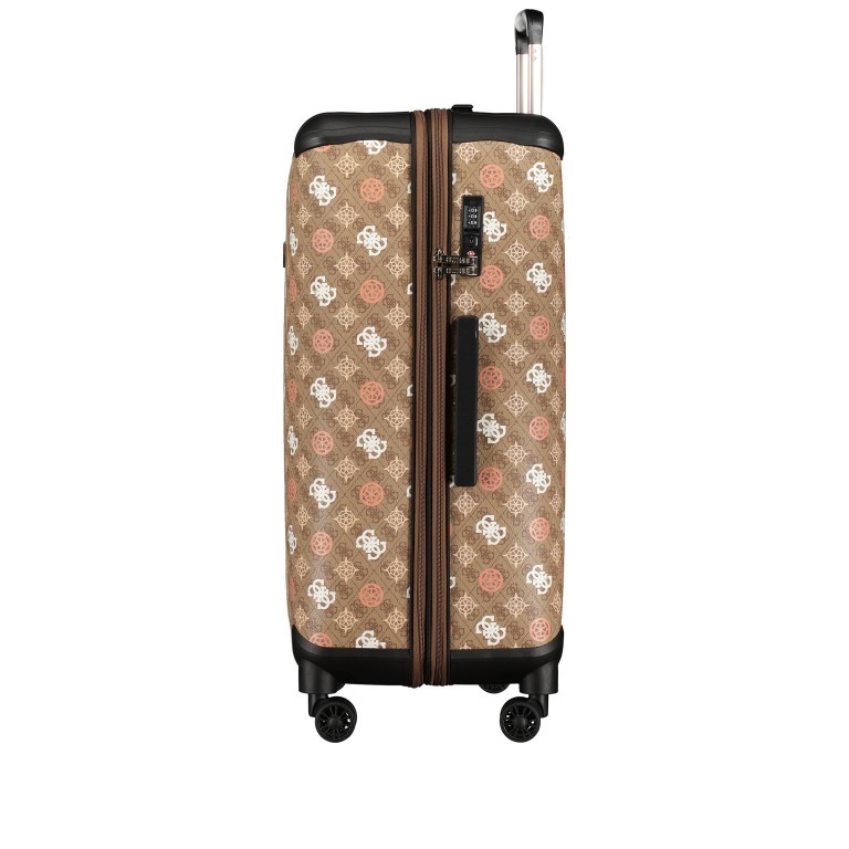 Koffer Eliette 8-Wheel Spinner Upright 4G-Logo Peony Größe 77 cm Latte Multi, Farbe: cognac, Marke: Guess, EAN: 0190231820260, Abmessungen in cm: 46x77x33, Bild 3 von 9