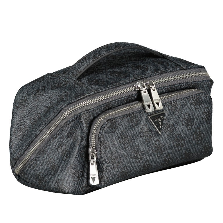 Kulturbeutel Milano 4G-Logo Black, Farbe: schwarz, Marke: Guess, EAN: 7626101549212, Abmessungen in cm: 25x15x13, Bild 2 von 5