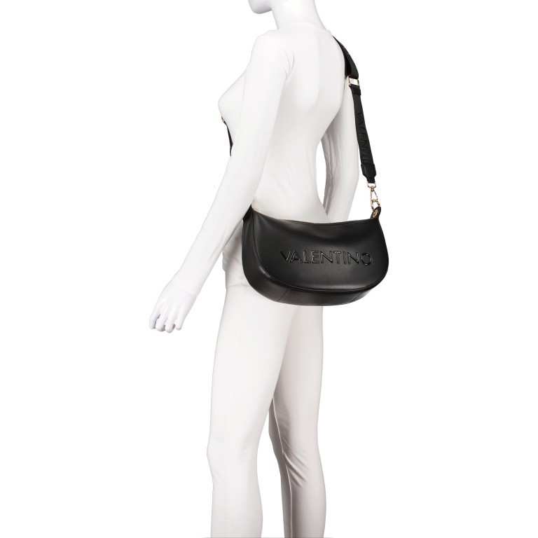 Umhängetasche Pigalle mit zwei Schulterriemen Nero, Farbe: schwarz, Marke: Valentino Bags, EAN: 8054942311566, Abmessungen in cm: 30x18x9.5, Bild 7 von 8