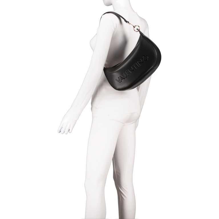 Umhängetasche Pigalle mit zwei Schulterriemen Nero, Farbe: schwarz, Marke: Valentino Bags, EAN: 8054942311566, Abmessungen in cm: 30x18x9.5, Bild 5 von 8
