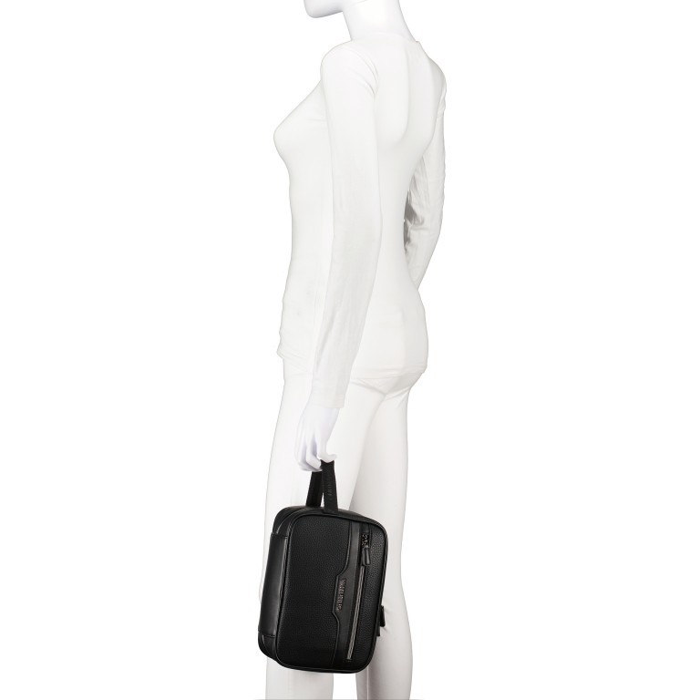 Kulturbeutel Efeo Nero, Farbe: schwarz, Marke: Valentino Bags, EAN: 8054942237569, Abmessungen in cm: 25.5x16.5x10, Bild 4 von 6